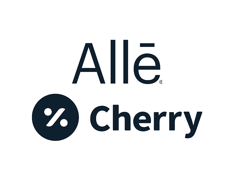 Allē Cherry logo with percentage symbol.
