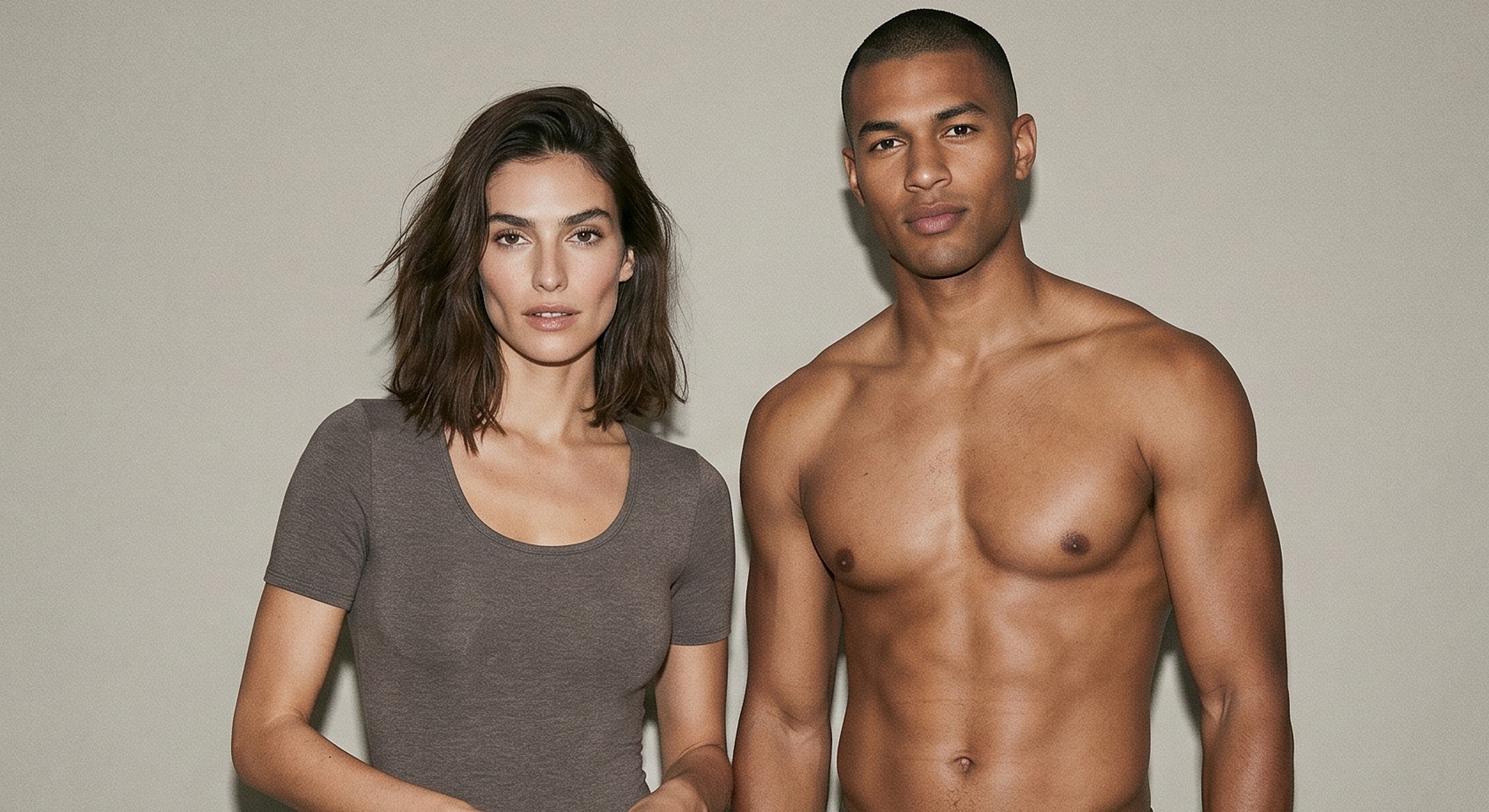 SLC weight loss models posing against a neutral background.